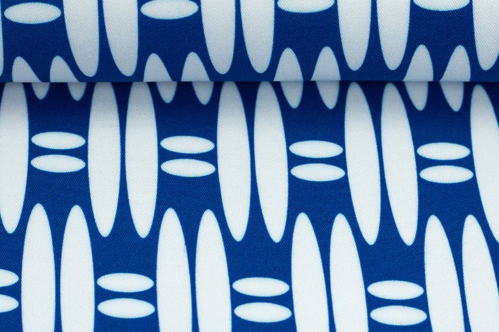 Viskose Webware "Cesta", lillesol & pelle, Swafing, blau, weiß, 0,5 m