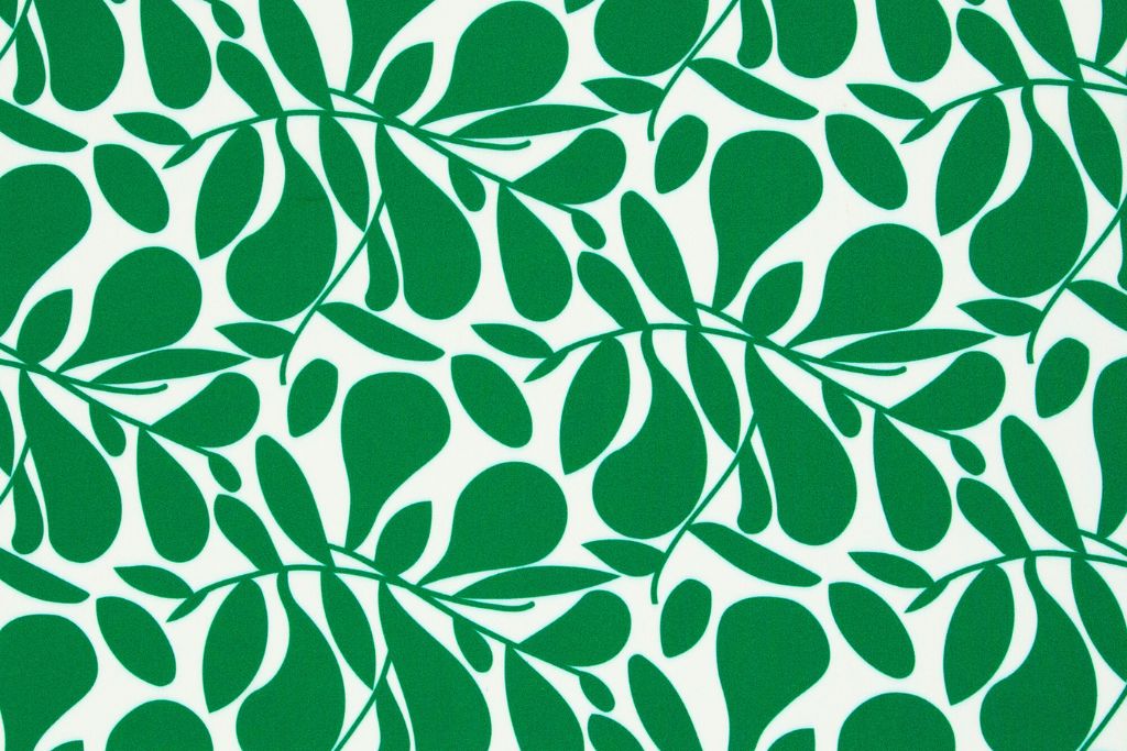Viskose Webware "Hojas", lillesol & pelle, Swafing, grün, weiß, 0,5 m