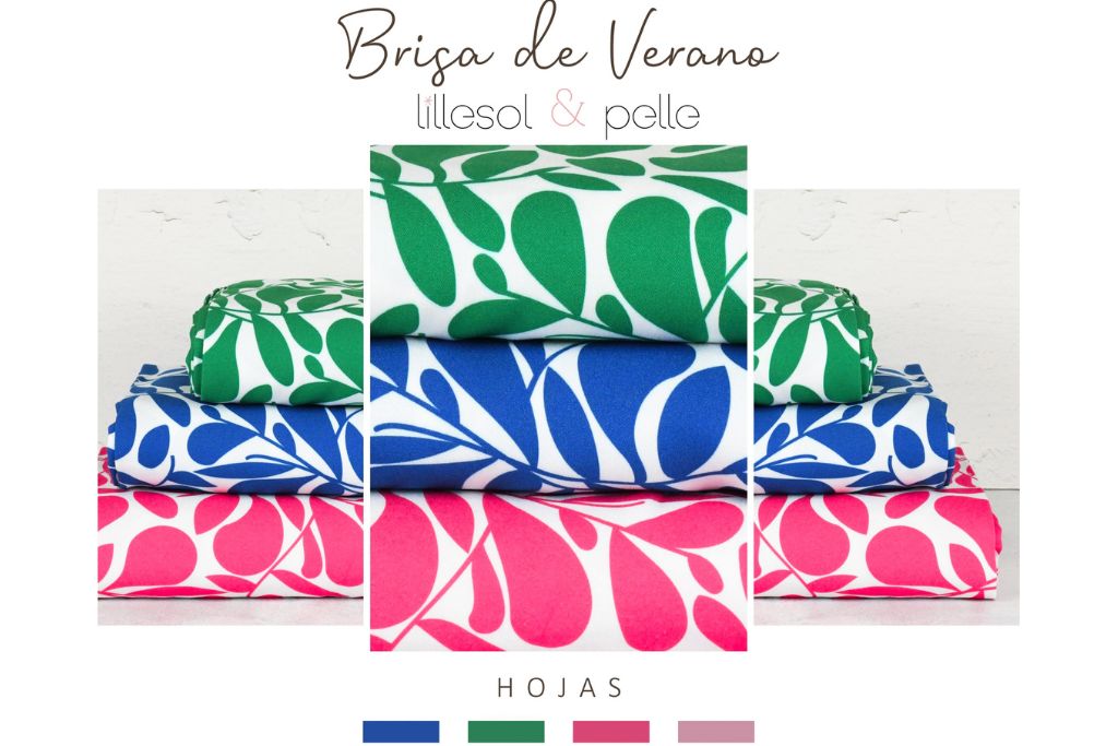 Viskose Webware "Hojas", lillesol & pelle, Swafing, pink, weiß, 0,5 m