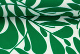 Viskose Webware "Hojas", lillesol & pelle, Swafing, grün, weiß, 0,5 m