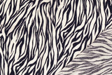 Viskose Webware, Zebra, weiß, marine, 0,5 m