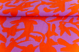 Restmenge 82 cm Viskose Webware, abstrakt, lila, rot