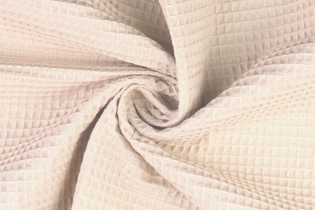 Waffelpiqué, Baumwolle, beige, sand, 0,5 m