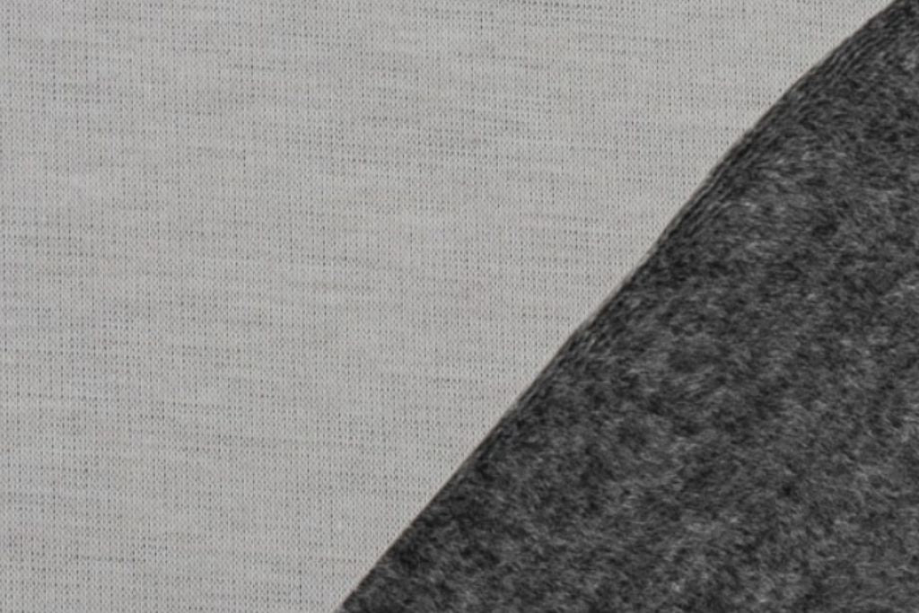 Alpenfleece, uni, hellgrau meliert, 0,5 m