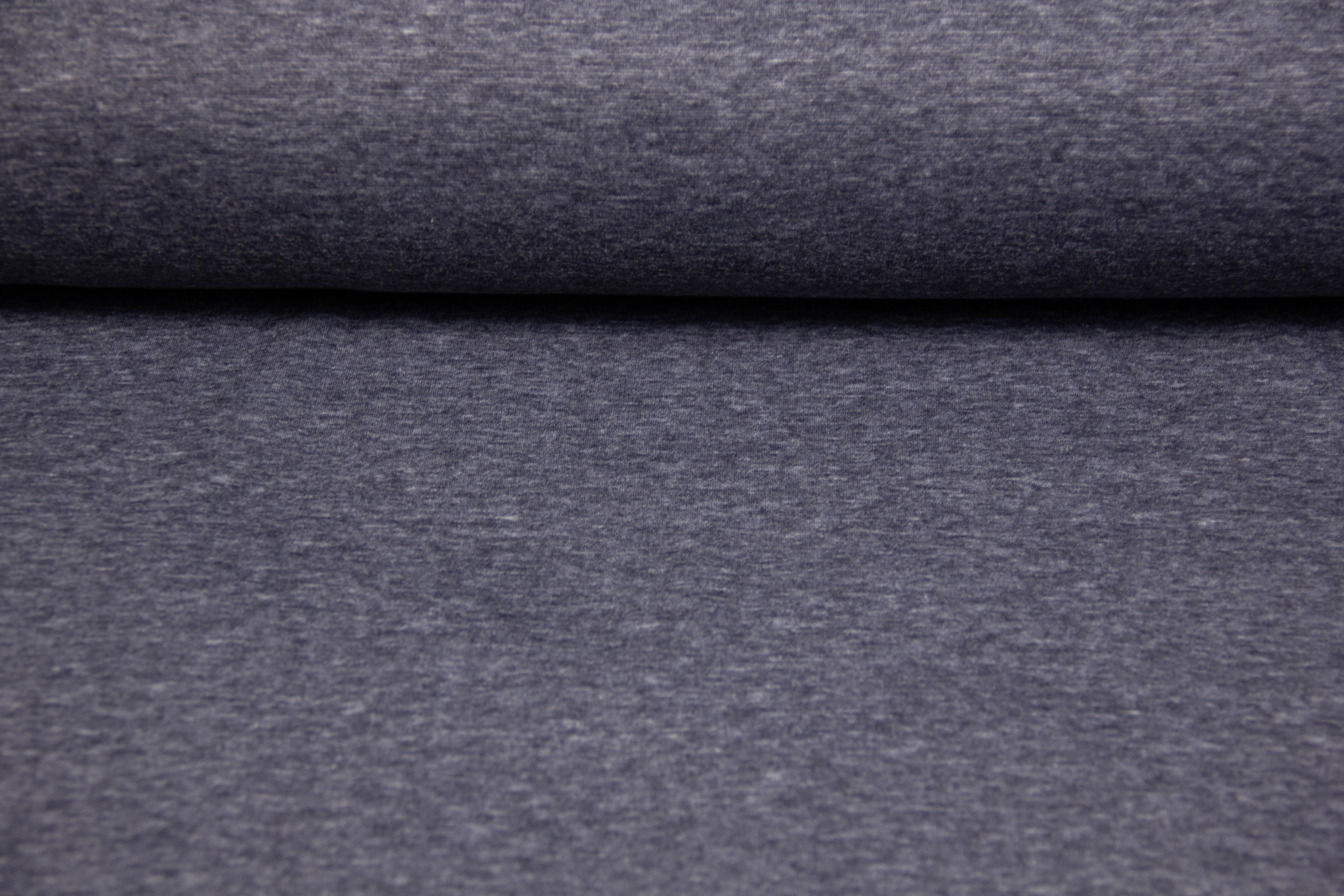 Alpenfleece, uni, dunkelblau meliert, 0,5 m