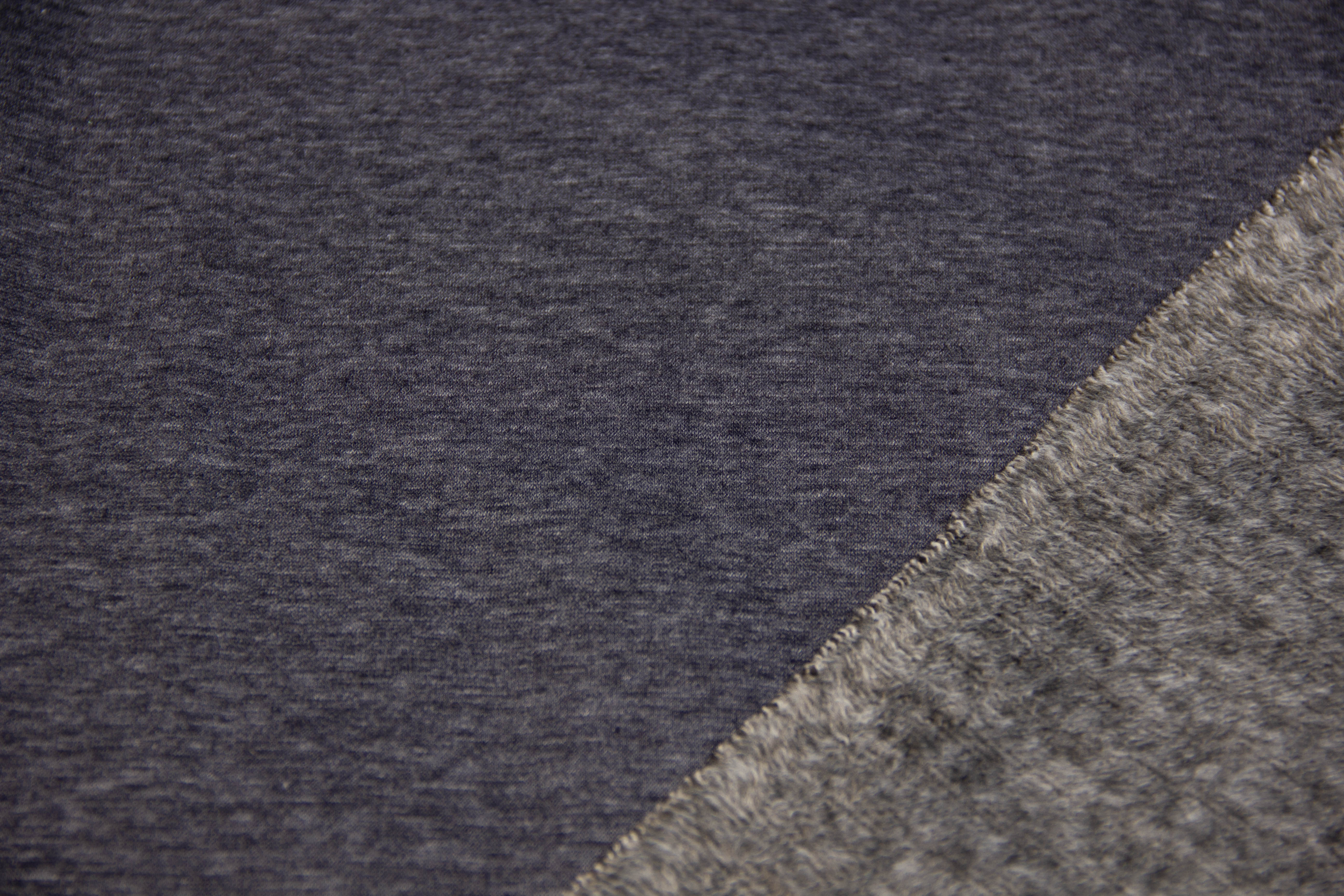 Alpenfleece, uni, dunkelblau meliert, 0,5 m