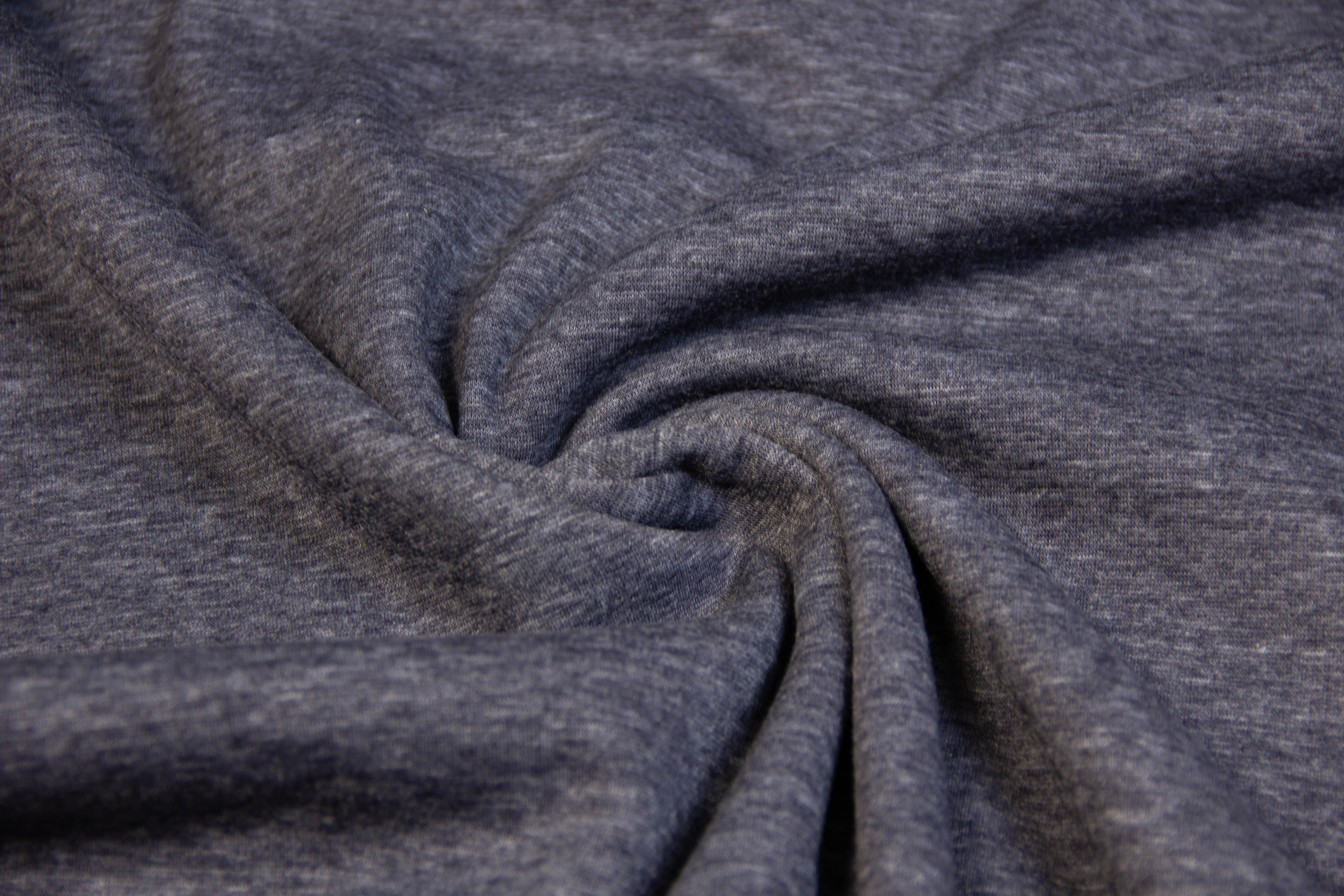 Alpenfleece, uni, dunkelblau meliert, 0,5 m