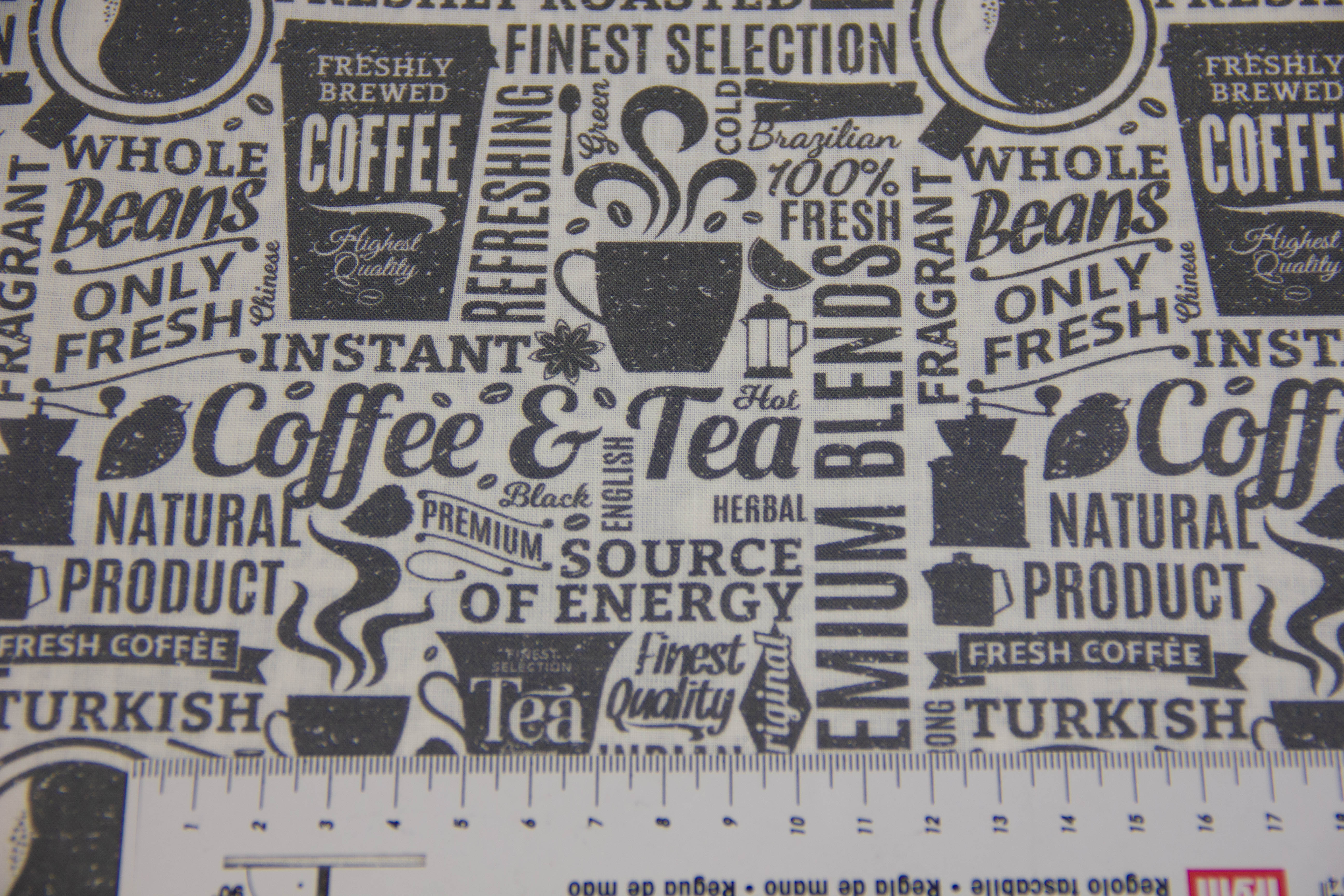 Baumwollwebware "Coffee & Tea", 0,5 m