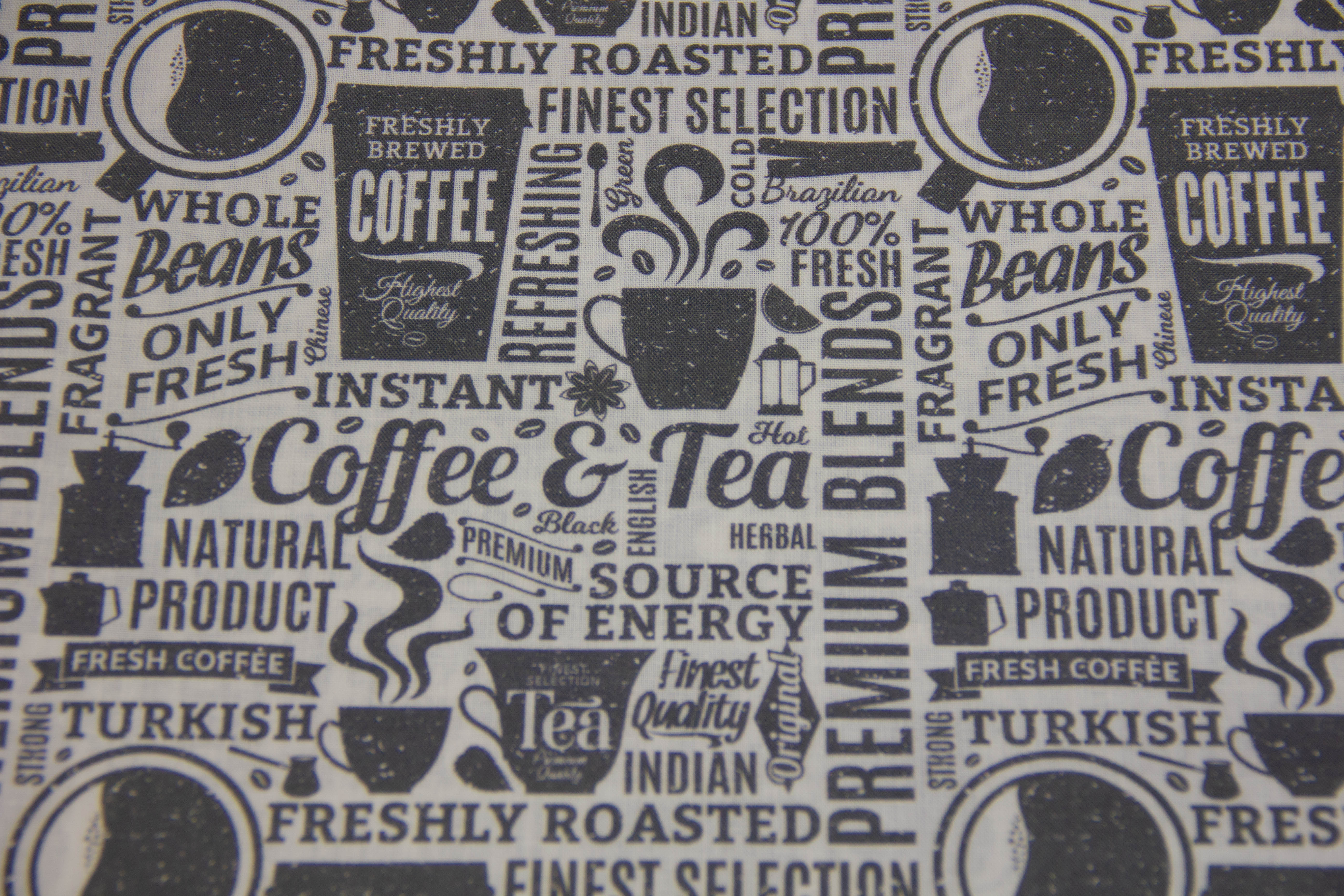 Baumwollwebware "Coffee & Tea", 0,5 m