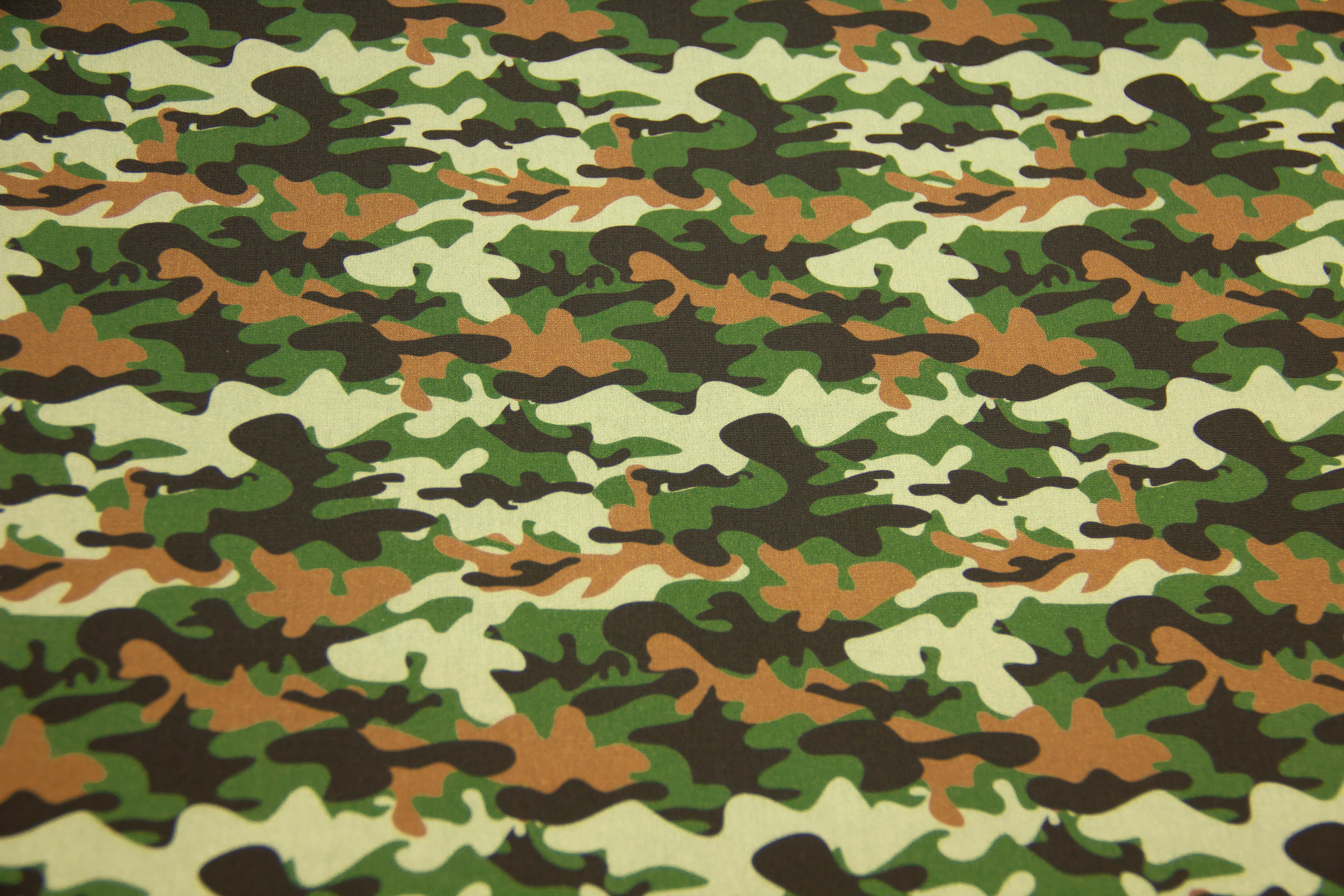 Baumwollwebware, Camouflage, oliv, 0,5 m