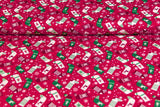 Baumwollwebware Nikolausstiefel, rot, 0,5 m