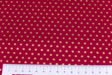 Baumwollwebware Weihnachten, Sterne, rot, gold, 0,5 m