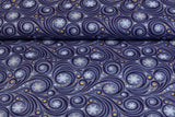 Baumwollwebware Weihnachten, blau, 0,5 m