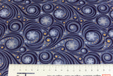 Baumwollwebware Weihnachten, blau, 0,5 m