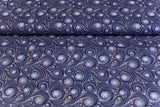 Baumwollwebware Weihnachten, blau, 0,5 m