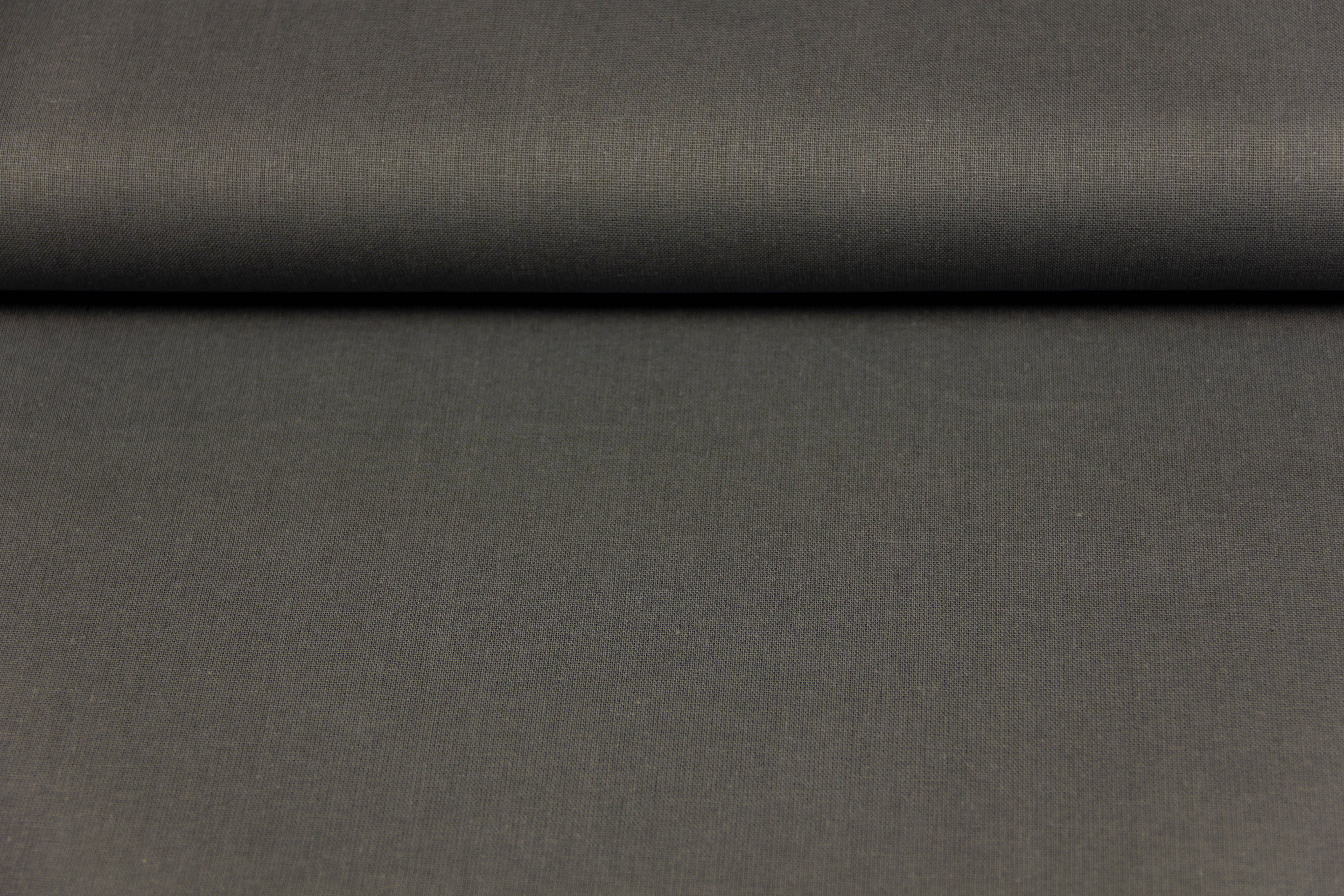 Restmenge 45 cm Baumwollwebware, uni, grau