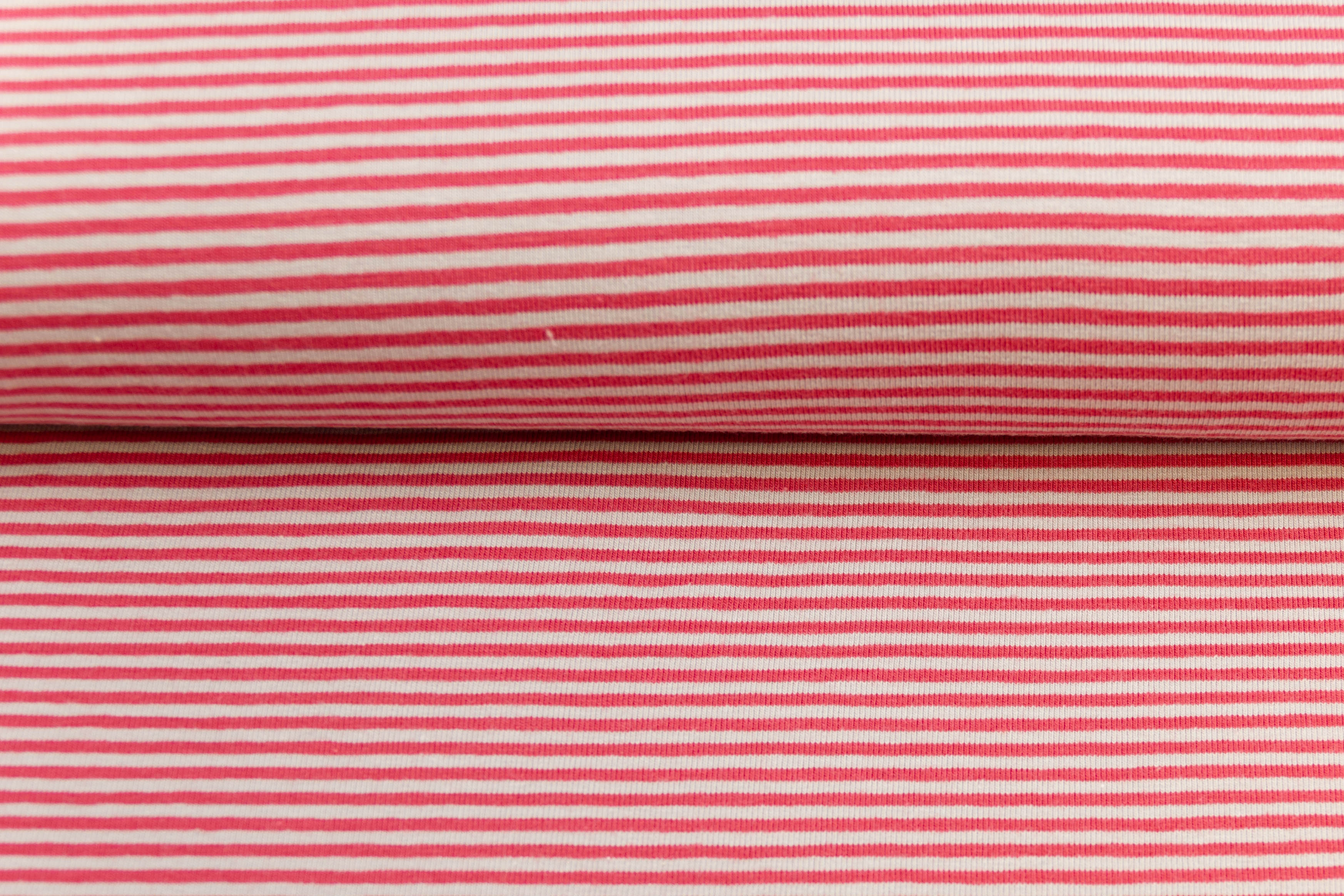 Stoff mit Streifen rot