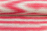 Stoff mit Streifen rot