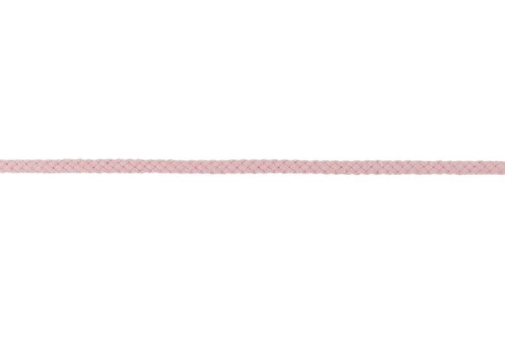 Baumwollkordel, Doppelgewebe, 5 mm, altrosa, 0,5 m