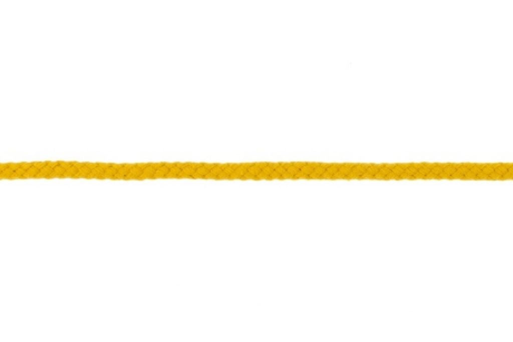 Baumwollkordel, Doppelgewebe, 5 mm, ocker, 0,5 m
