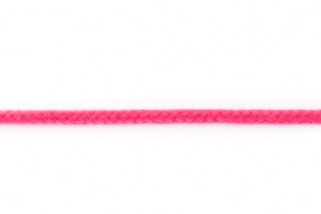 Baumwollkordel, Doppelgewebe, 5 mm, pink, 0,5 m