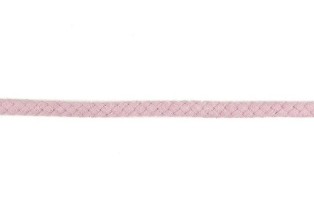 Baumwollkordel, Doppelgewebe, 5 mm, rosa, 0,5 m