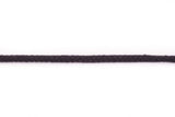 Baumwollkordel, Doppelgewebe, 5 mm, schwarz, 0,5 m
