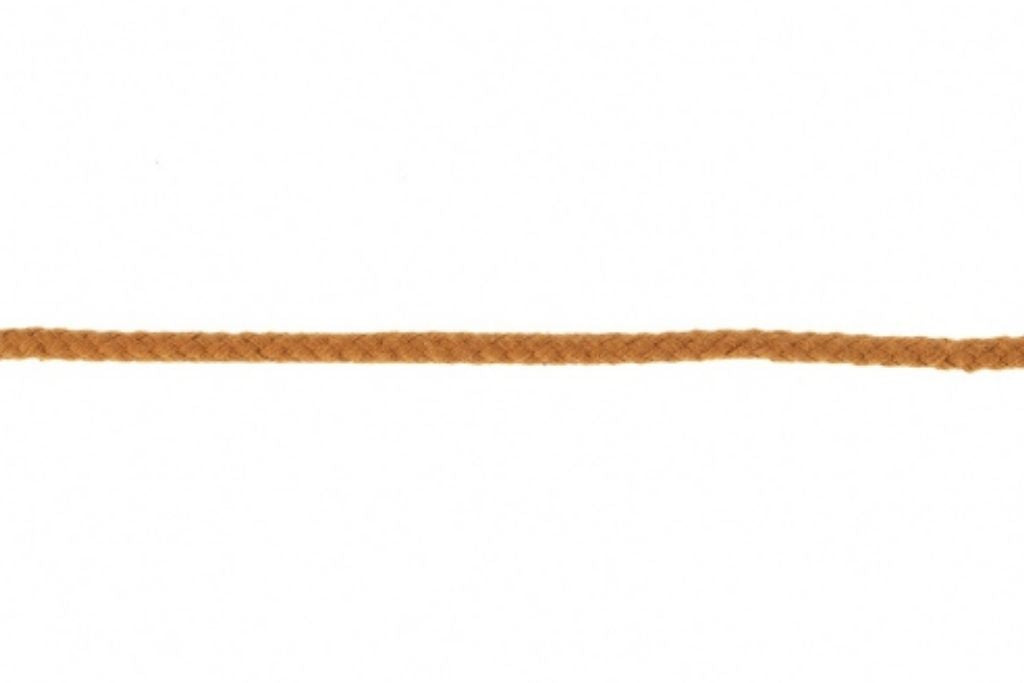 Baumwollkordel, Doppelgewebe, 5 mm, ziegelrot, 0,5 m