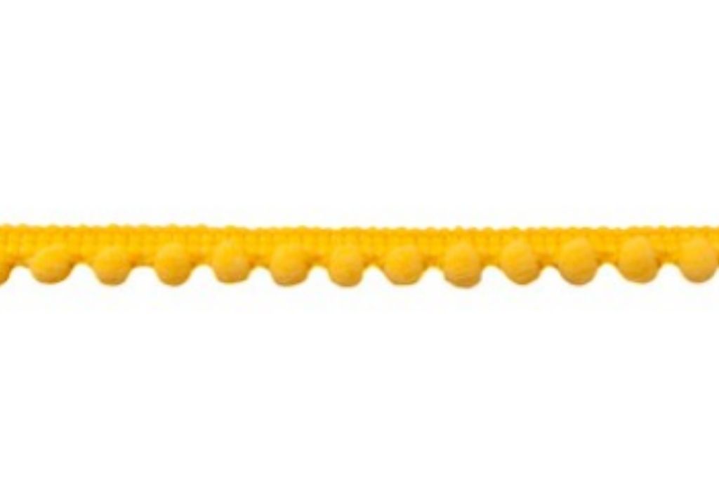 Bommelborte mini (7 mm), gelb, 0,5 m