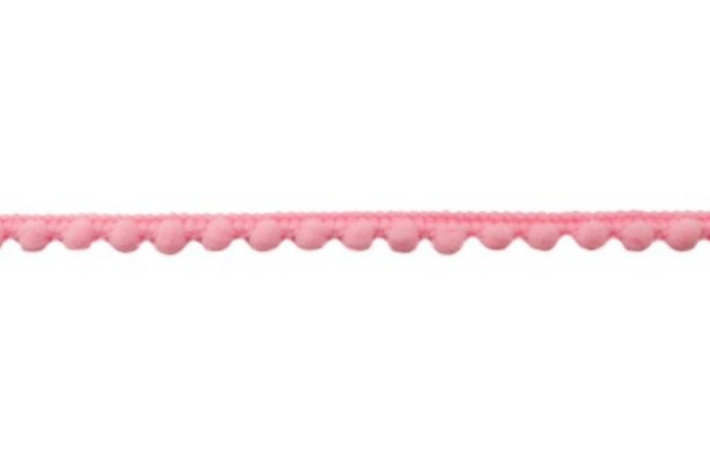 Bommelborte mini (7 mm), rosa, 0,5 m