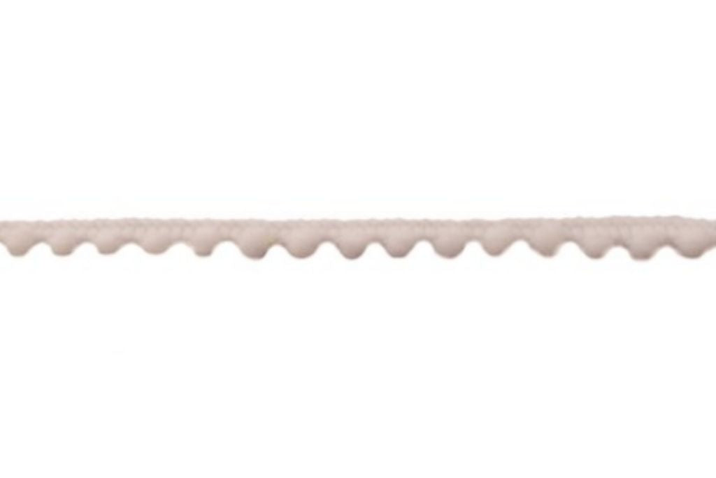 Bommelborte mini (7 mm), weiß, 0,5 m