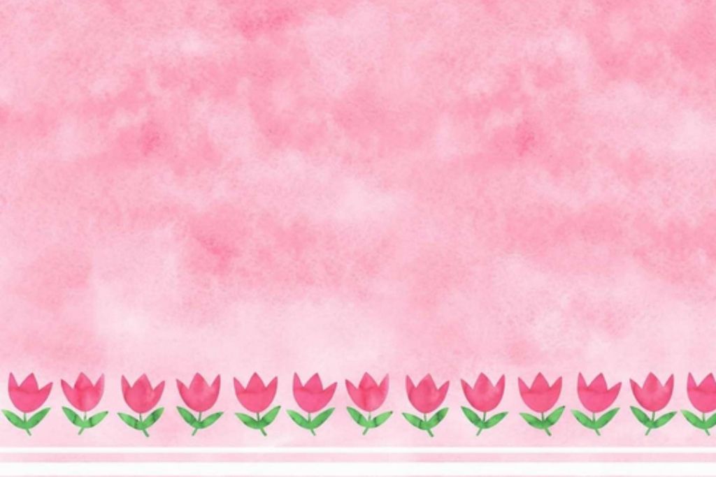 Jersey Panel - Bordüre mit Tulpen
