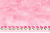 Jersey Panel - Bordüre mit Tulpen
