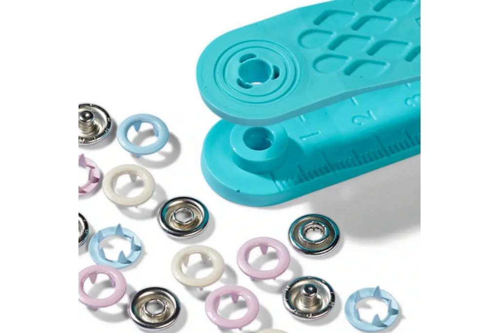 Druckknöpfe Jersey, Prym Love, 8mm, rosa/hellblau/perle