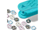Druckknöpfe Jersey, Prym Love, 8mm, rosa/hellblau/perle