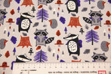 Jersey mit Dachs und Waschbär, grau, 0,5 m
