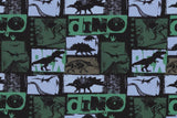 Sweat angeraut, mit Dinosauriern, grün, 0,5 m