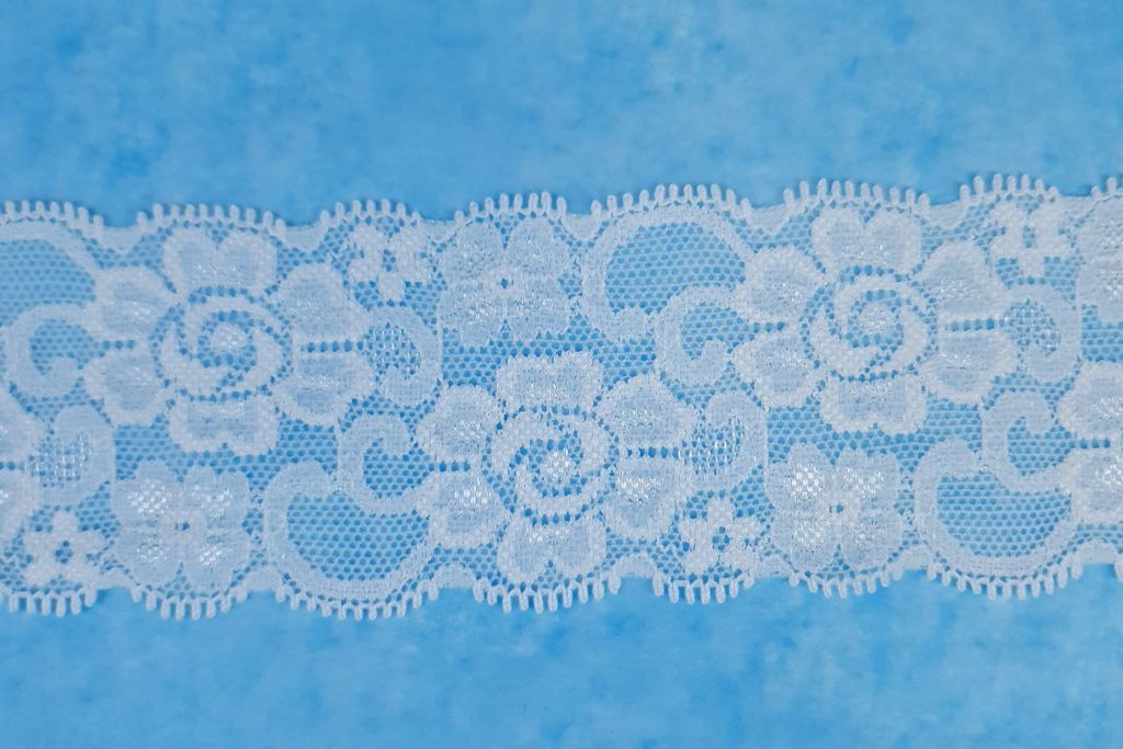 Elastische Spitze, weiß, 0,5 m