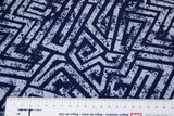 French Terry "Labyrinth", abstrakt, blau 0,5 m