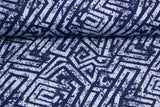 French Terry "Labyrinth", abstrakt, blau 0,5 m