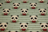 Sweat mit Pandas, Fräulein von Julie, grün, 0,5 m