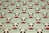Sweat mit Pandas, Fräulein von Julie, grün, 0,5 m