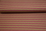 Restmenge 30 cm French Terry mit Streifen, weinrot, ocker