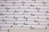 French Terry "Love", Fräulein von Julie, weiß, 0,5 m