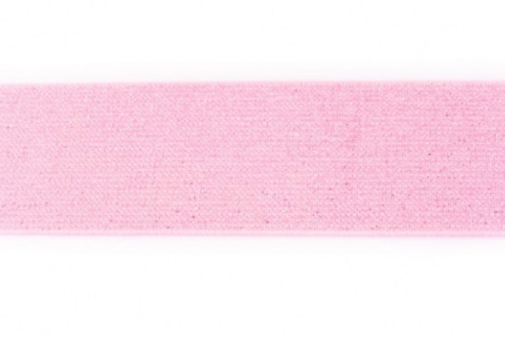 Glitzer Gummiband, elastisch, 5 cm, rosa, 0,5 m