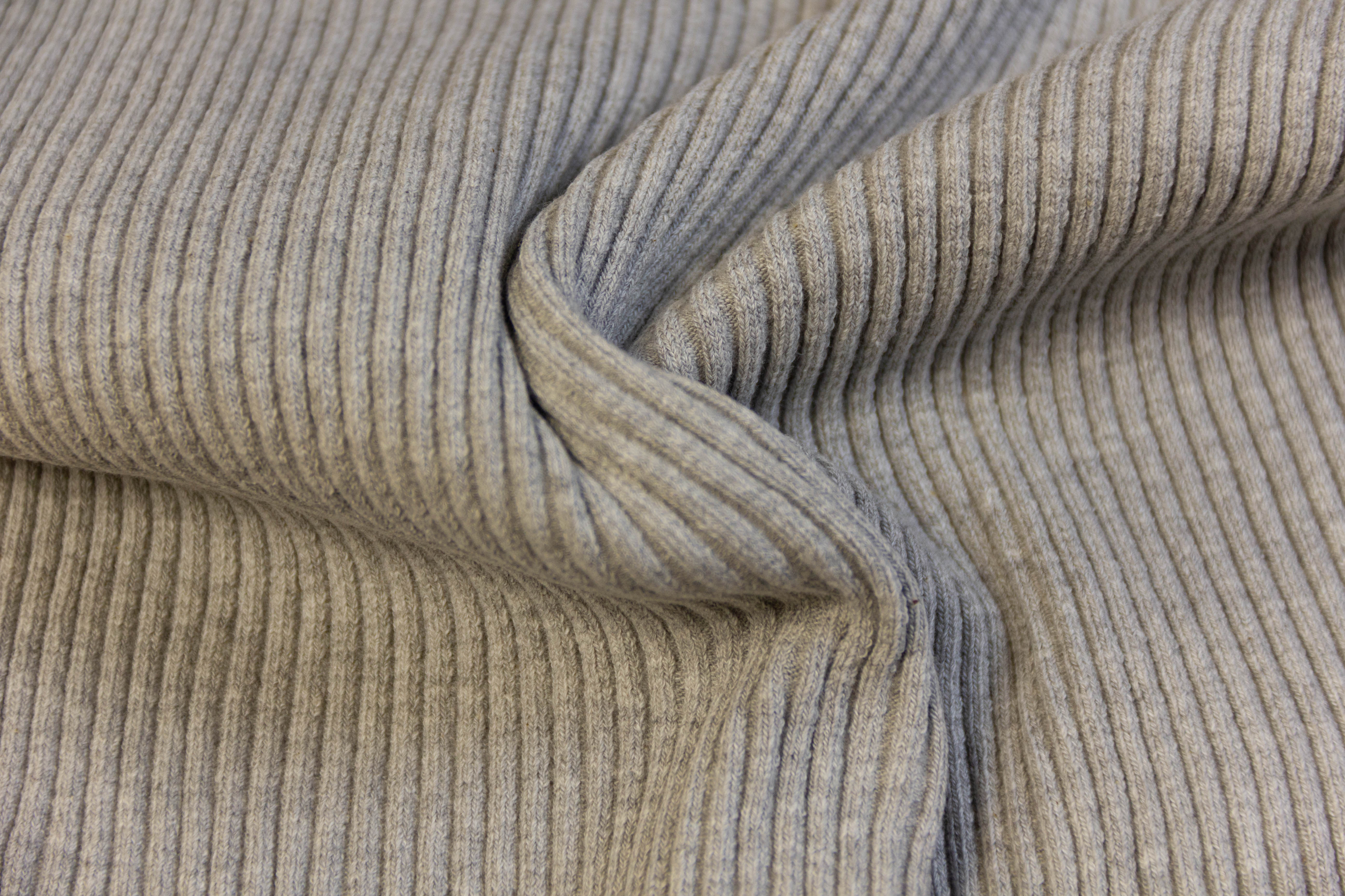 Grobstrickbündchen, Strickschlauch, hellgrau, 0,5 m
