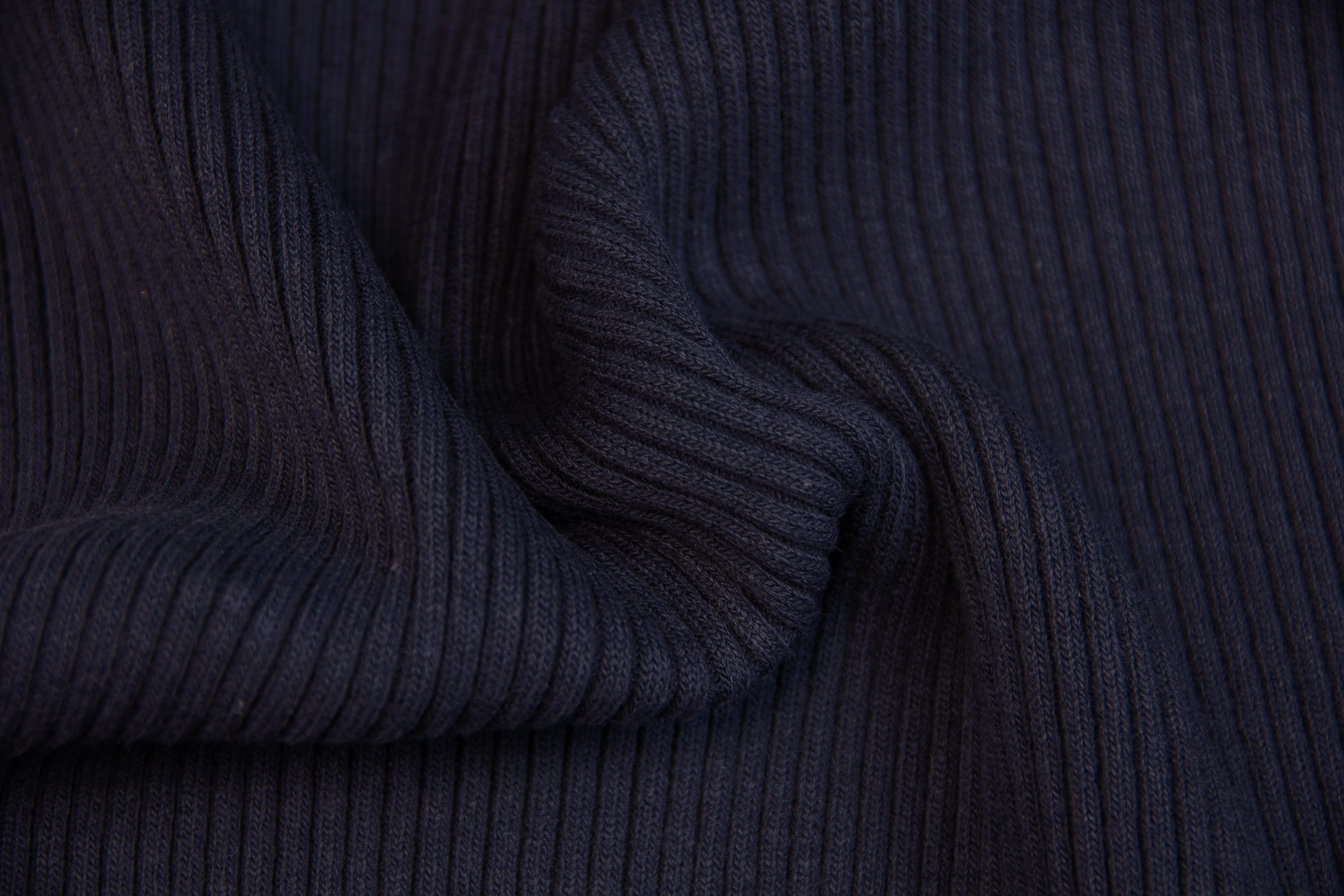 Grobstrickbündchen, Strickschlauch, marine, 0,5 m