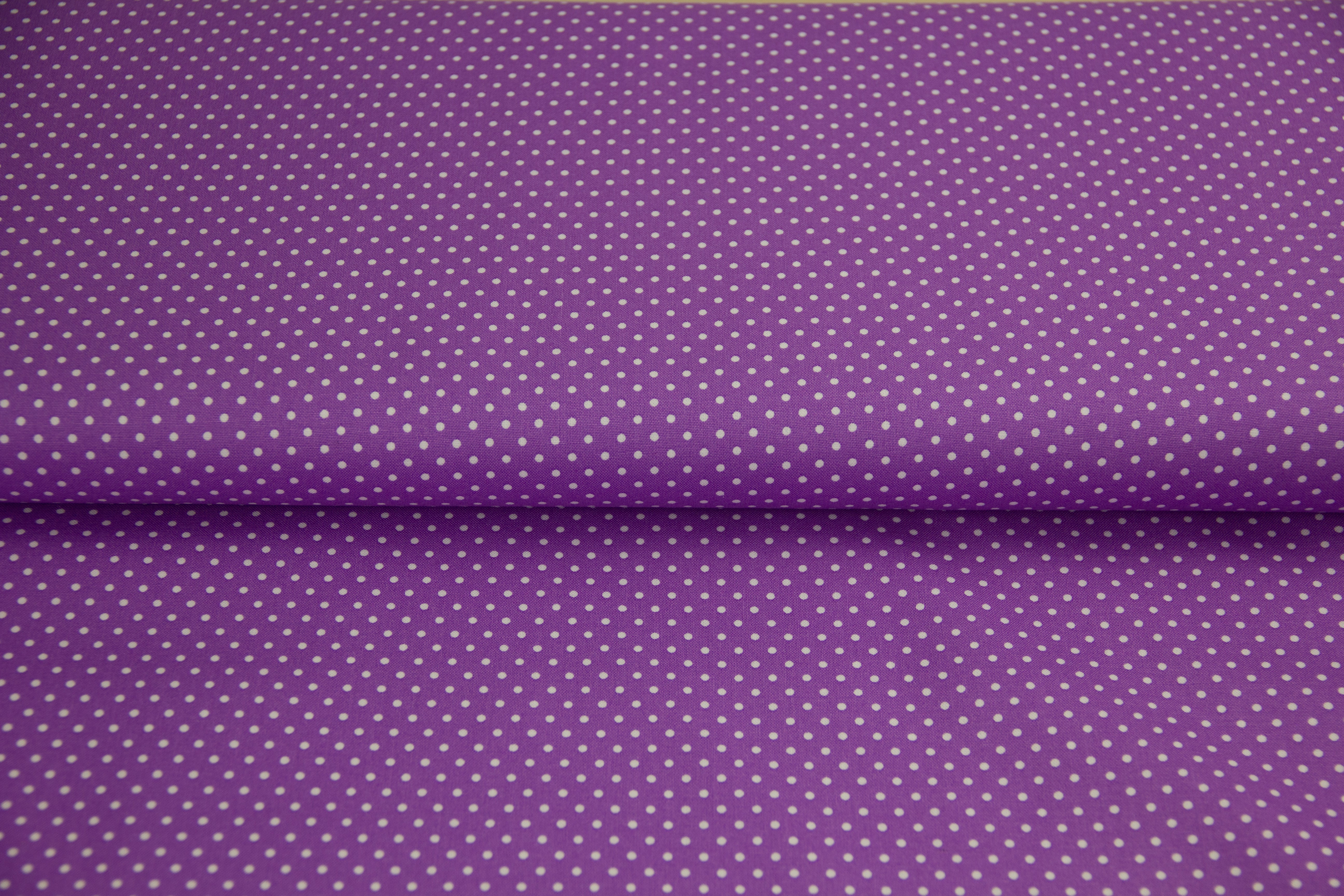 B-Ware 50 cm Baumwollwebware, Tupfen, 2 mm, lila, flieder, gepunktet