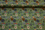 Baumwollwebware, Jurassic Park, grün, 0,5 m