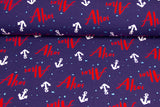 Jersey maritim mit Ankern, dunkelblau, 0,5 m
